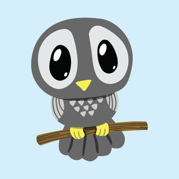 Cute cartoon owl illustration