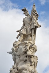 Fototapeta na wymiar Statue of Warrior Bratislava Slovakia