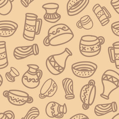Seamless pottery pattern