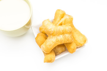 soybean milk with fried bread stick
