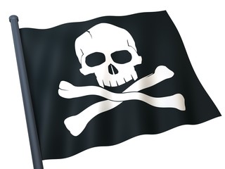 Flag skull and crossbones