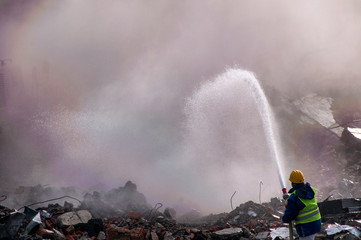 Demolition of buildings in urban