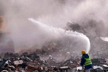 Demolition of buildings in urban