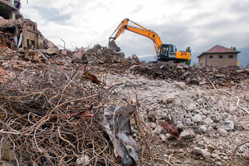 Demolition of buildings in urban
