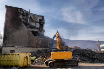 Demolition of buildings in urban