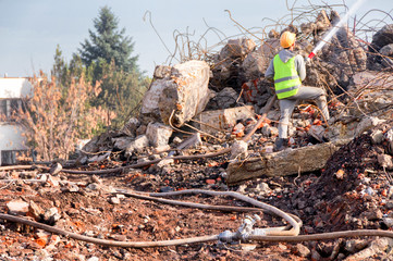 Demolition of buildings in urban