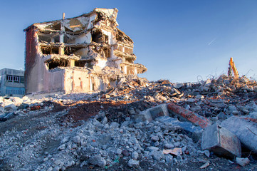 Demolition of buildings in urban