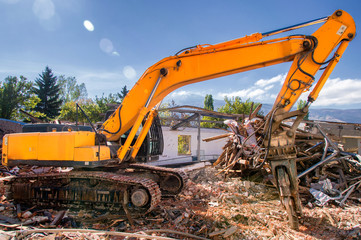 Demolition of buildings in urban