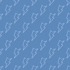 Vector seamless pattern with electricity and energy economy objects