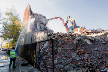 Demolition of buildings in urban