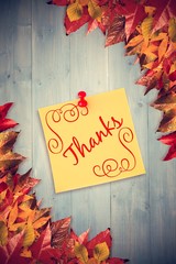 Composite image of thank you