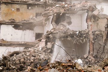 Demolition of buildings in urban