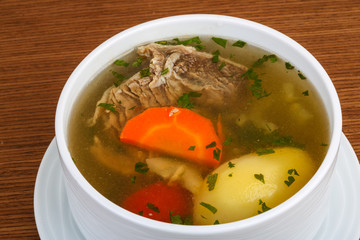 Beef soup with vegetables