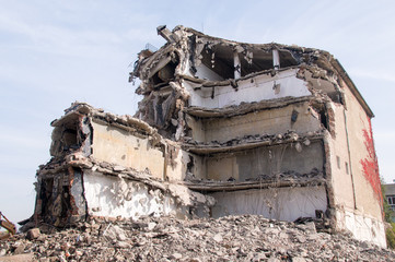 Demolition of buildings in urban