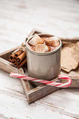 Cocoa drink with marshmallows
