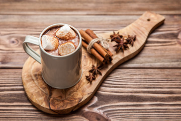 Cocoa drink with marshmallows