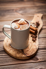 Cocoa drink with marshmallows