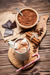 Cocoa drink with marshmallows