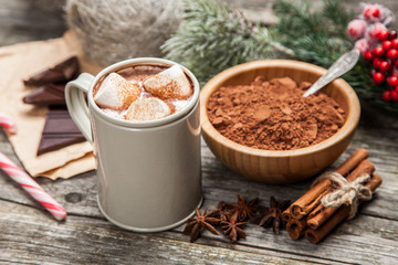 Cocoa drink with marshmallows