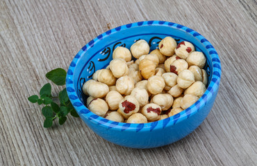 Hazelnuts in the bowl