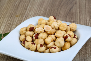 Hazelnuts in the bowl