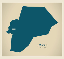 Modern Map - Ma'an JO