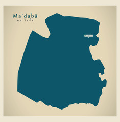 Modern Map - Madaba JO