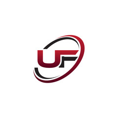 Modern Initial Logo Circle UF