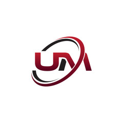 Modern Initial Logo Circle UM