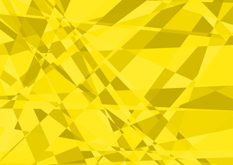 Yellow Crystalline Background - Abstract Illustration, Vector