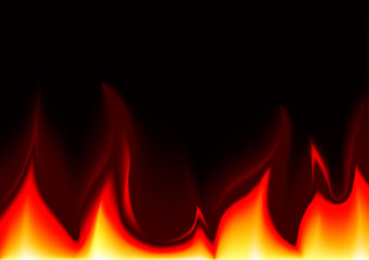 Flames Background - Abstract Illustration, Vector