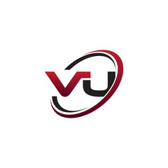 Modern Initial Logo Circle VU