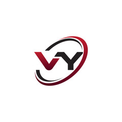Modern Initial Logo Circle VY