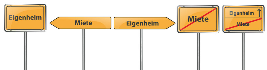 Ortschilder als Vektorset