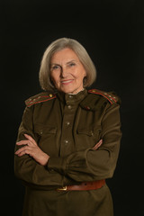  Elderly female soldier 