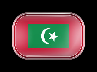 Maldives Variant Flag. Rectangular Shape with Rounded Corners