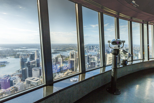 Aerial view from Sydney Tower in Sydney Australia
