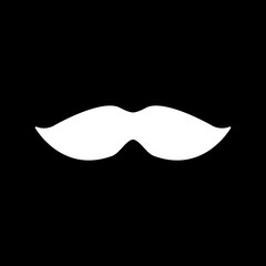 The moustache icon. Whisker symbol. Flat