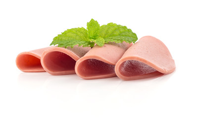 Baloney sausage on white background © banprik