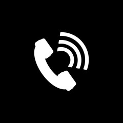 The phone icon. Phone symbol. Flat