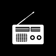 The receiver icon. Radio symbol. Flat