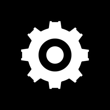 recommend clip art: The gear icon. Settings symbol. Flat