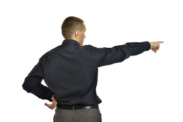  Attractive man pointing