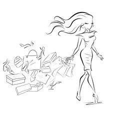 fashion shopping girl heels