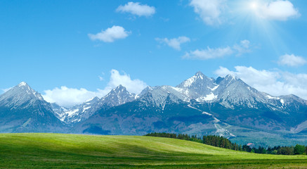 Fototapeta na wymiar High Tatras (Slovakia) spring view.