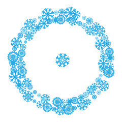 Christmas banner, card, flyer with snowflakes