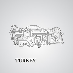 Fototapeta premium Circuit board Turkey