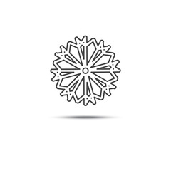 Snowflake vector icons on isolated background