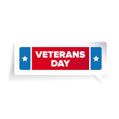 Veterans day label vector