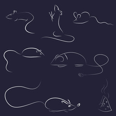 mouse abstract lines,vector illustration
